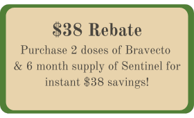 $38 Rebate - Bravecto