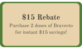 $15 Rebate - Bravecto